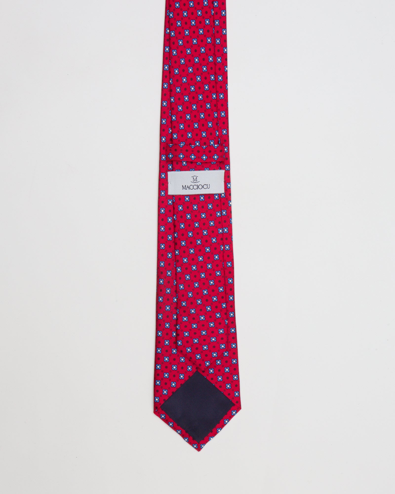MACCIOCU - Cravatta in seta con fiorellino | macciocu.com