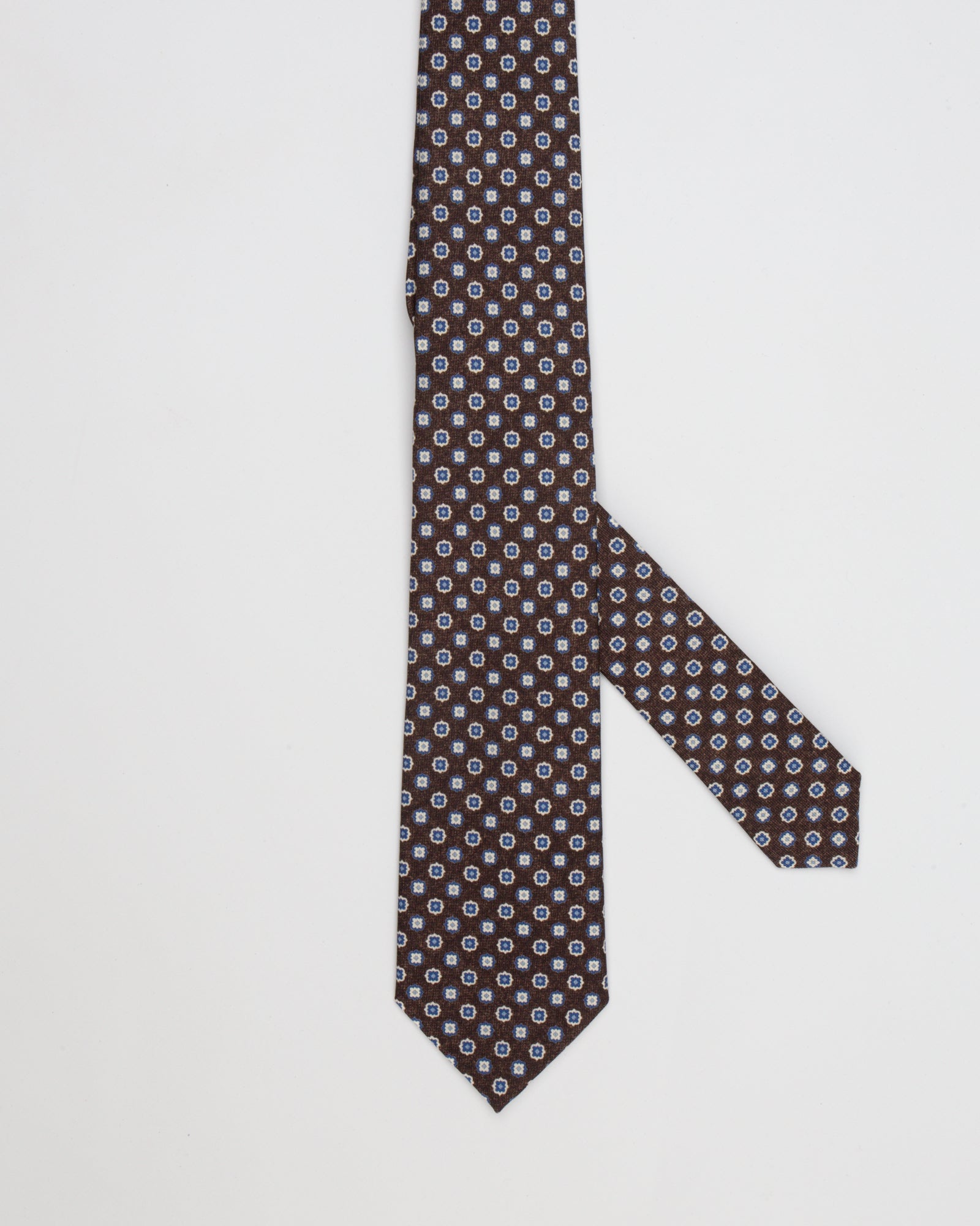 MACCIOCU - Cravatta in lana con fantasia micro fiore | macciocu.com