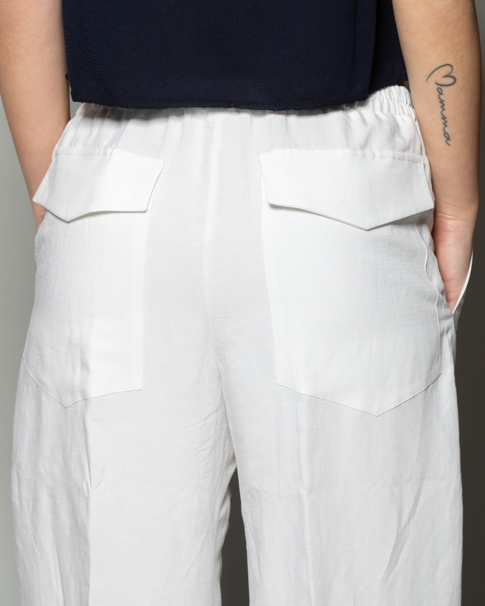 MACCIOCU - Pantaloni jogger in lino e viscosa | macciocu.com