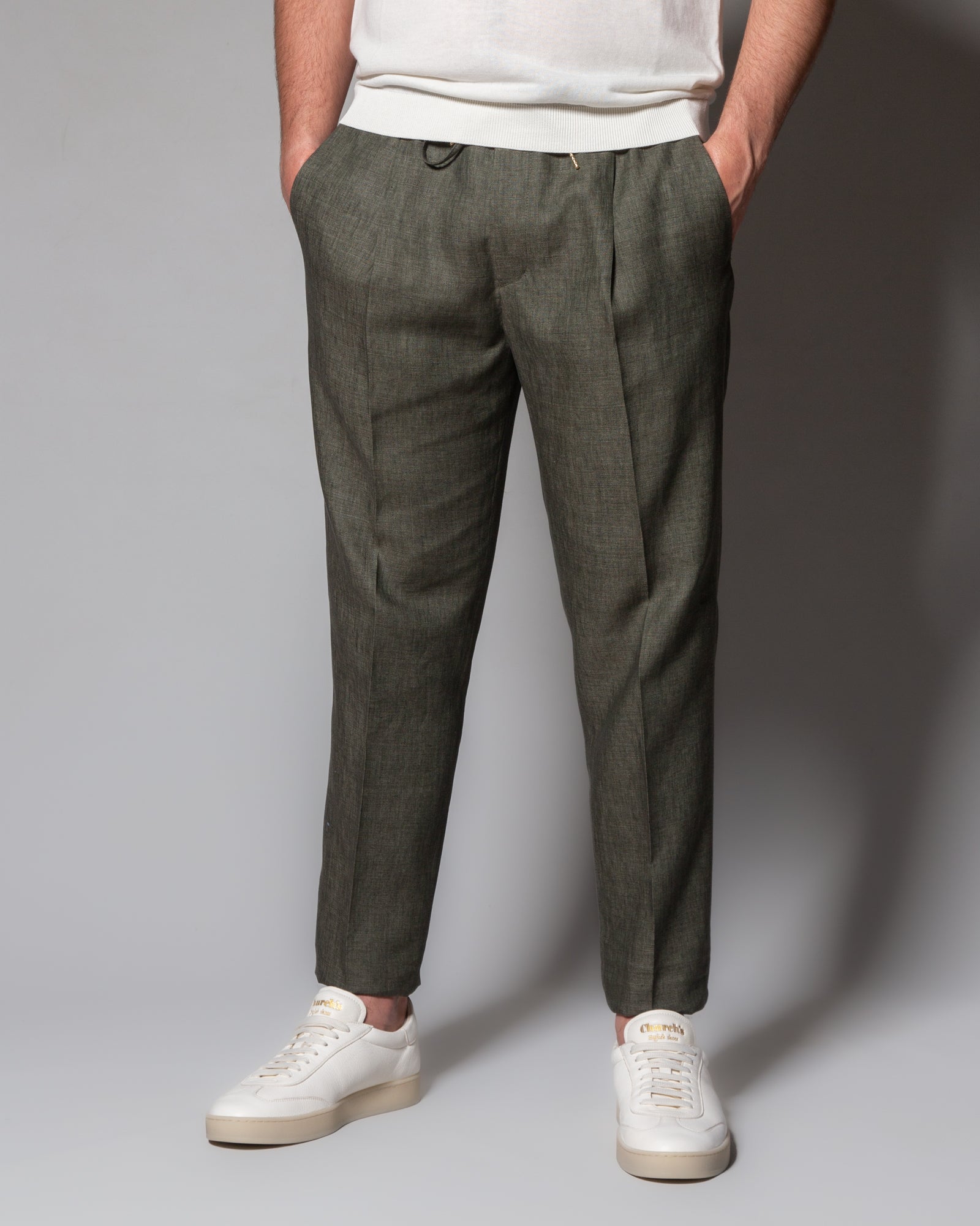 BRIGLIA - Pantaloni jogger in lino | macciocu.com