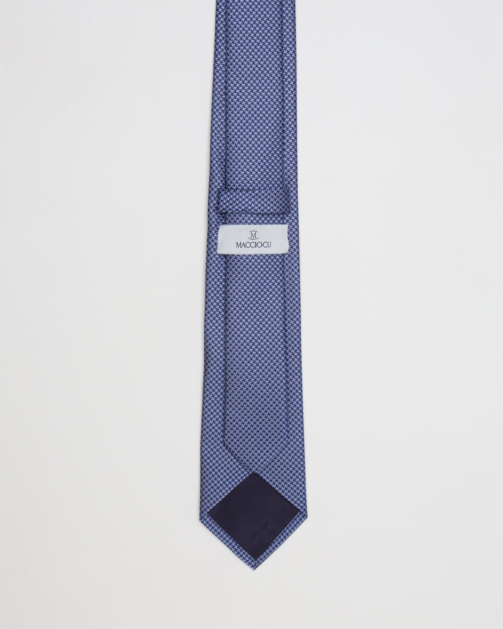 MACCIOCU - Cravatta in seta in micro pied de poule | macciocu.com