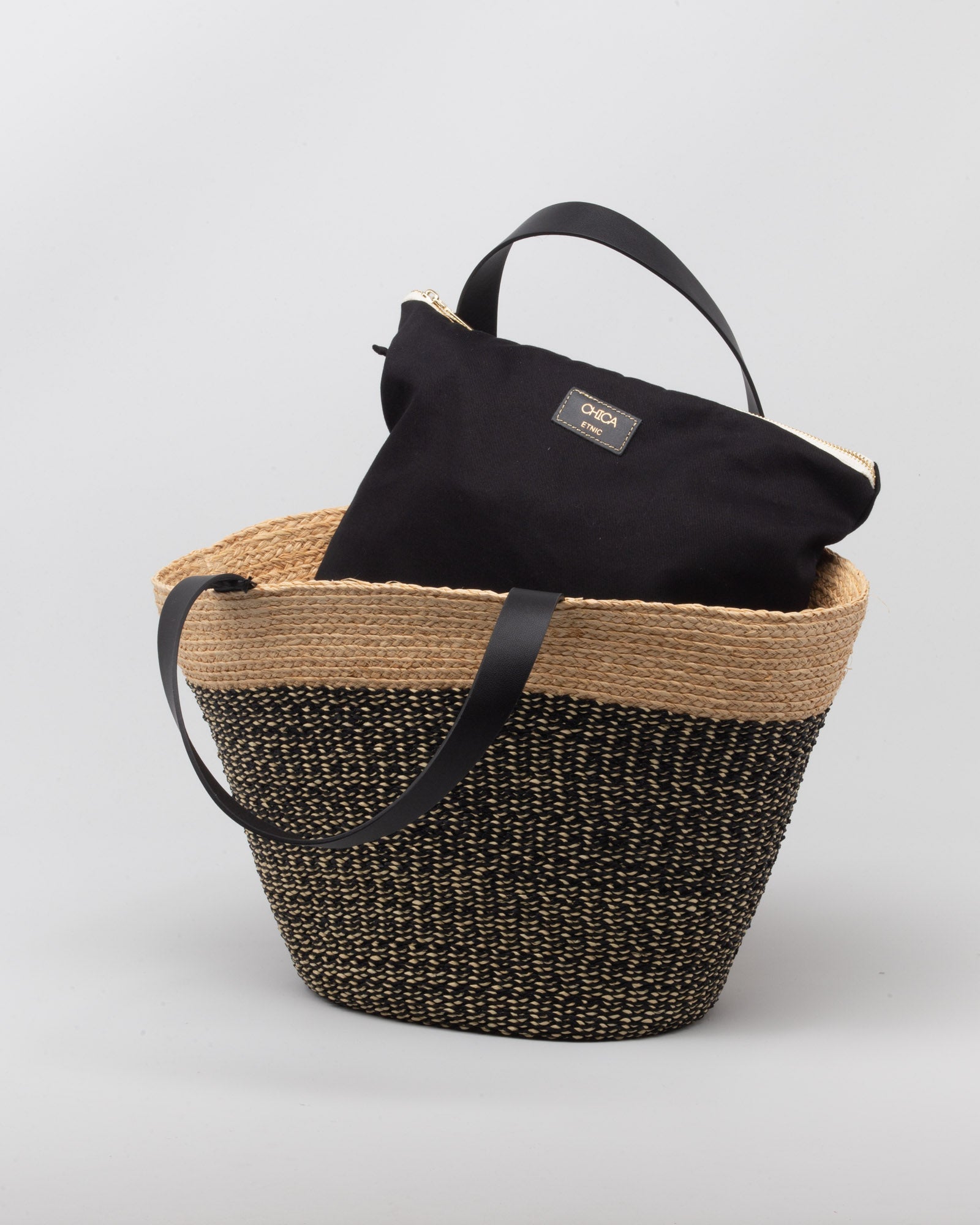 Babu - Tote Bag in rafia naturale - CHICA | Risvolto.com