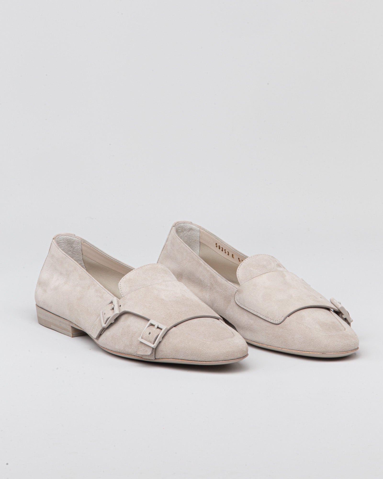 Doppia fibbia in pelle scamosciata - SANTONI | Risvolto.com