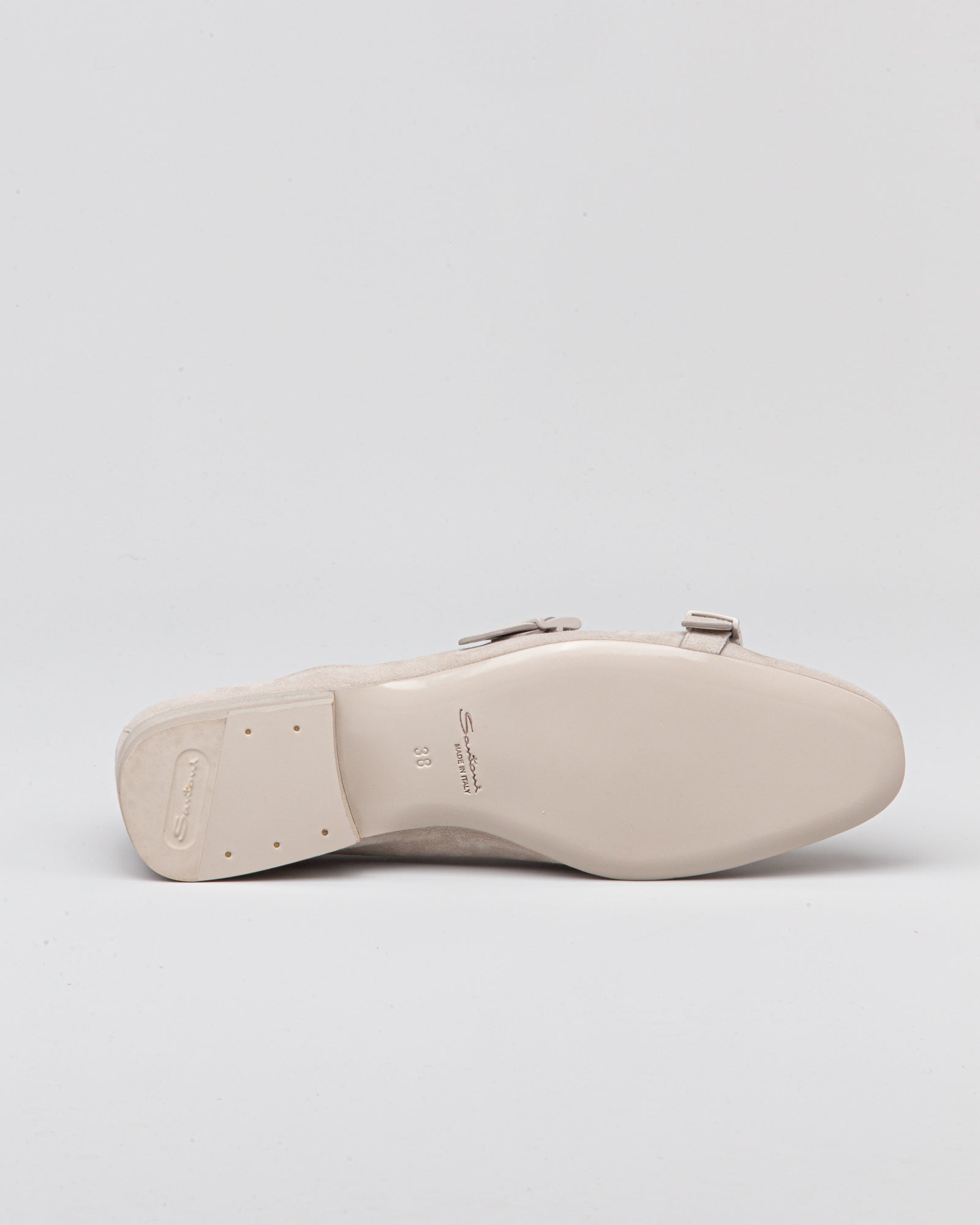 Doppia fibbia in pelle scamosciata - SANTONI | Risvolto.com