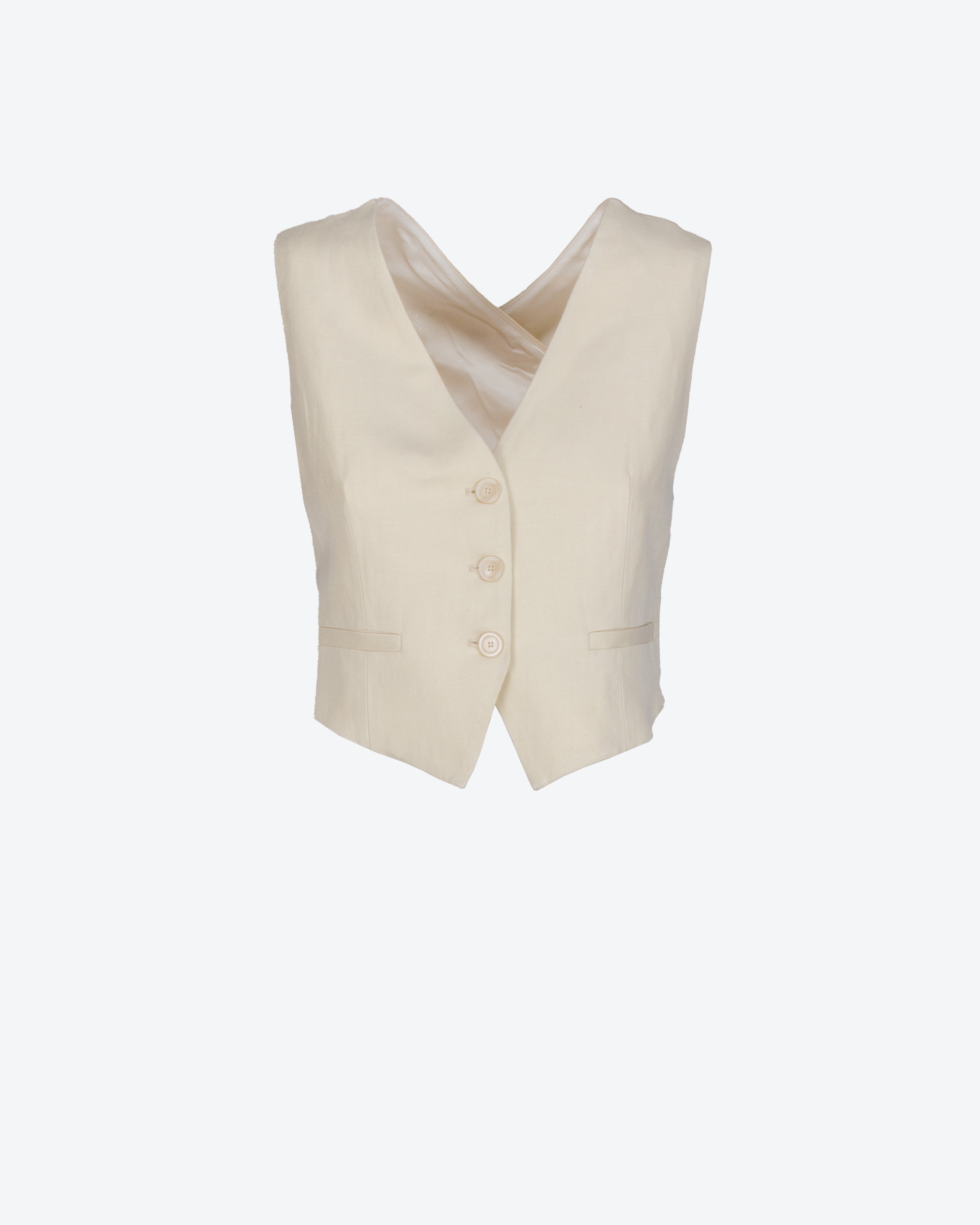DONDUP - Gilet in twill di viscosa e lino | macciocu.com