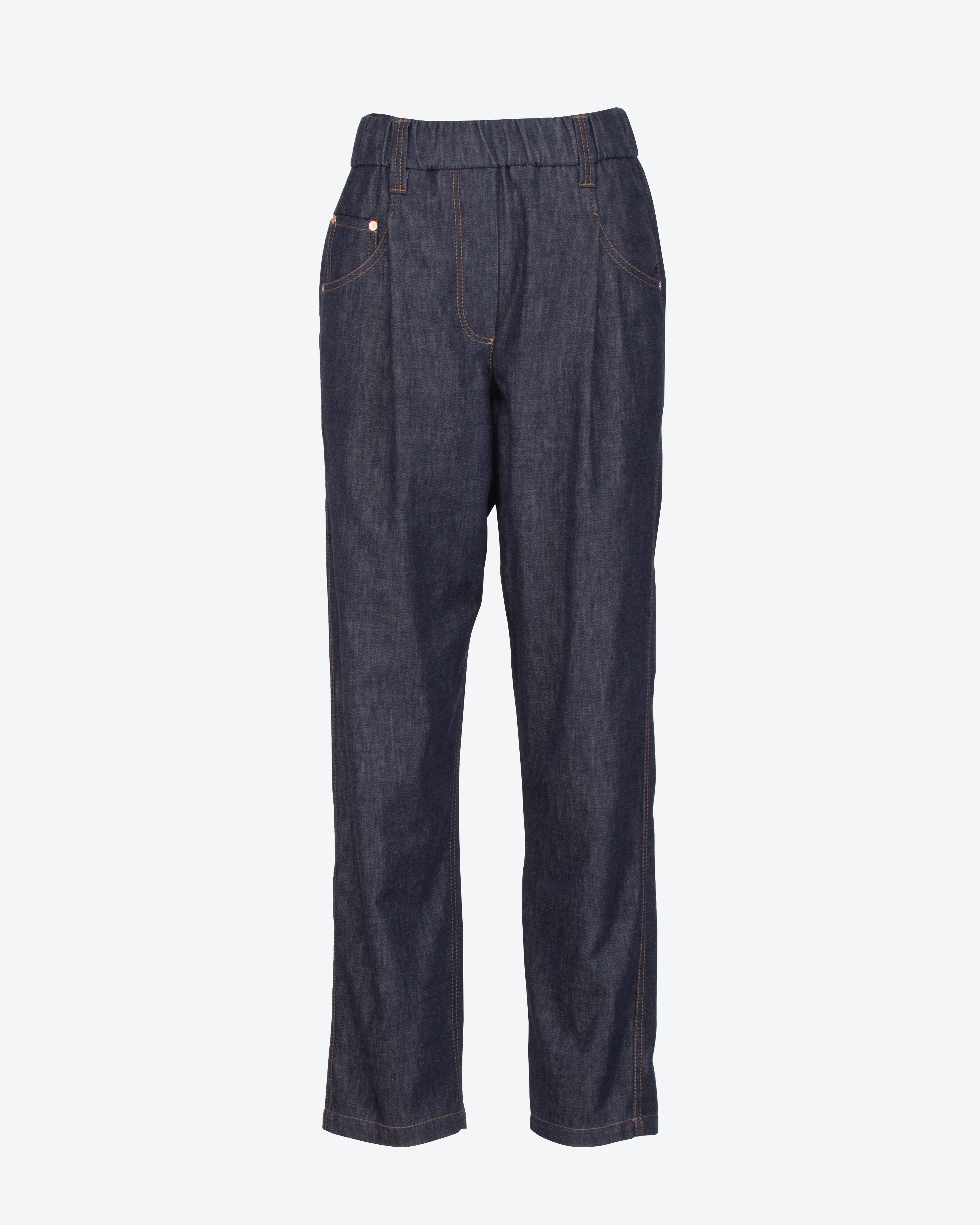 BRUNELLO CUCINELLI - Jeans Track in denim leggero | macciocu.com