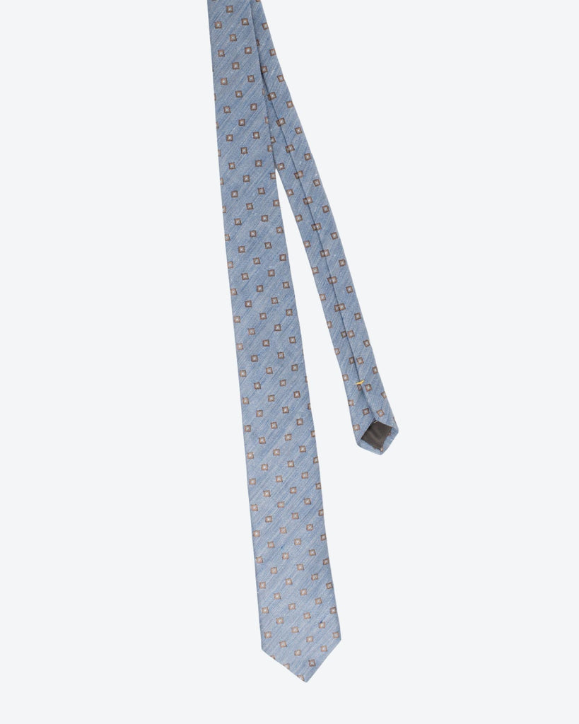 Cravatta in lino con micro disegni -  CANALI |  Risvolto.com