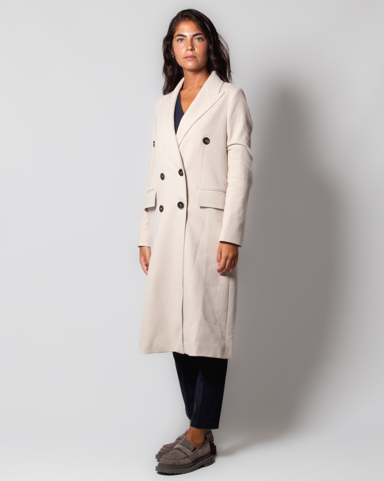 Double breasted 2025 fleece coat